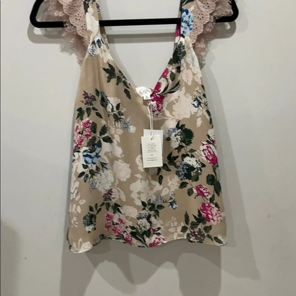 CAMI NYC Juliette Silk Carnation Floral Camisole - Picture 8 of 10